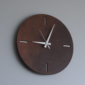 CR - Deri Duvar Saati - Hakiki Deriden El Yapımı